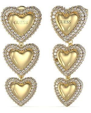 Guess Boucles d'Oreilles pour Acier Inoxydable JUBE05013JWYG - Métallisé