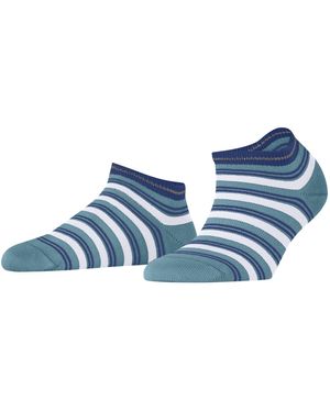 FALKE Smart Stripe W Sn Cotton Low-cut Patterned 1 Pair Trainer Socks - Blue
