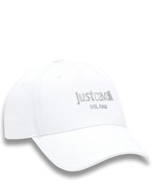 Just Cavalli Cappelli e berretto in cotone bianco