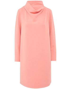 S.oliver Scuba-Kleid mit Wasserfallkragen und seitlichen Eingrifftaschen Koralle 38 - Pink