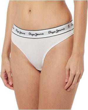 Pepe Jeans String Pépé sous-vêtements Style Bikini - Bleu