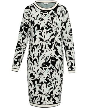 S.oliver Strickkleid mit Intarsienmuster schwarz 38 - Weiß