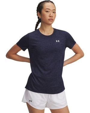 Under Armour Twist - Short Sleeve - Tops - Midnight Navy/white - Blue