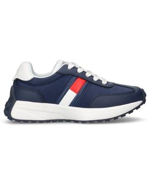 Tommy Hilfiger , Veterschoenen Met Logo Aan De Zijkant Voor , Blauw, Maat 30, Blauw, 30 Eu