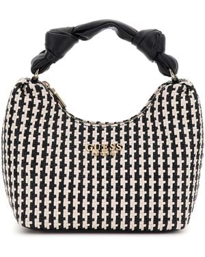 Guess Mirema Small Hobo Bag Black Multi - Noir