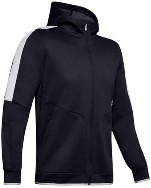 Under Armour Athlete Recovery Fleece Full Zip Top Voor - Blauw