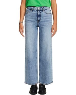 Esprit Retro-Jeans mit weitem Bein - Blau