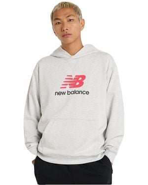 New Balance Athletics French Terry Logo Hoodie - Weiß
