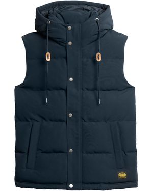 Superdry Vest Met Capuchon - Blauw