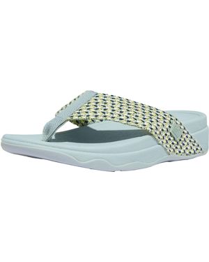 Fitflop Surfa Multi-tone Webbing Toe-post Sandals Wedge in Red | Lyst UK