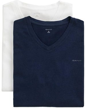 GANT V-Neck T-Shirt 2-Pack Intimo - Blu