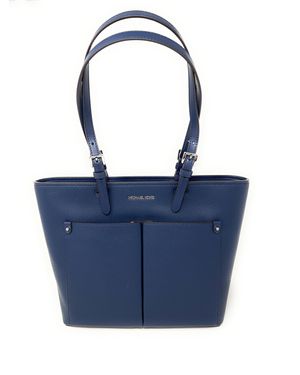Michael Kors Jet Set Travel Md Double Pocket Tote Bag - Blue