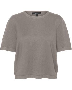 Vero Moda VMSILJE 2/4 O-NCK Oversize Pull GA NOOS - Grau