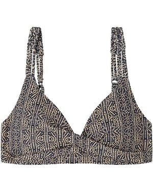 Women'secret Top Bikini Triangular Cruzado Bra - Gris