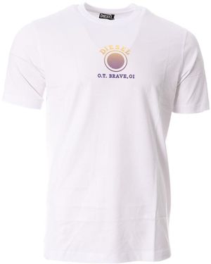 DIESEL T-Shirt Bianca Uomo Maglietta A16850 - Bianco