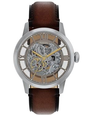 Fossil Analog Automatic Watch With Leather Strap Me3270 - Brown