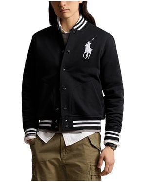 Polo Ralph Lauren S Big Pony Fleece Baseball Jacket Polo Black X-large