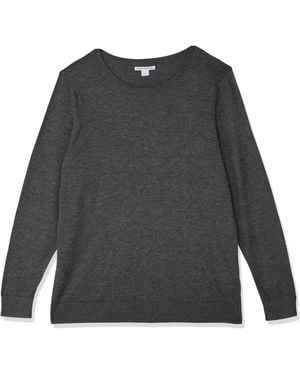Amazon Essentials Vrouwen Lichtgewicht Ronde Hals Trui,houtskool Hei,s-m - Grijs