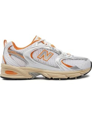 New Balance , 530 Trainers, Chaussures Mode Casual Mode Running e, White Orange Silver, 38 EU - Noir