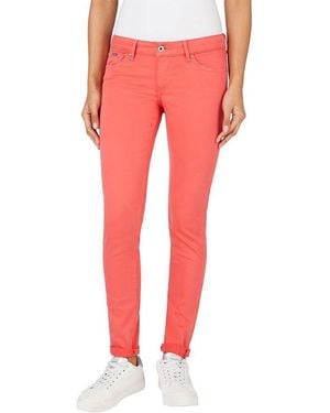 Pepe Jeans Skinny Low Waist - Rojo
