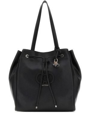 Guess Calebra Drawstring Tote Black - Noir