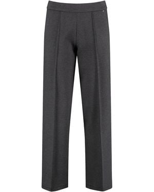 Gerry Weber Schlupfhose Mir꞉JA Wide Leg unifarben reguläre Länge Grau-Melange 48