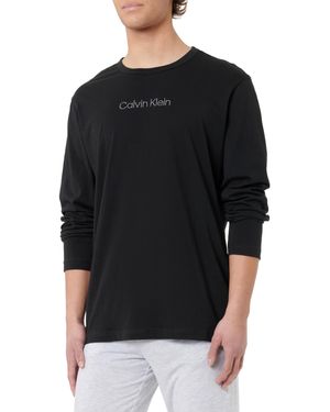 Calvin Klein L/S Crew Neck Kurzarm T-Shirt - Schwarz