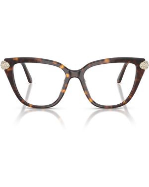 Swarovski Sk2045f Low Bridge Fit Prescription Eyewear Frames - Black