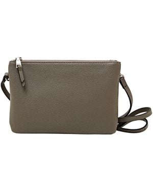 Esprit Schultertasche in Lederoptik - Grau