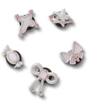 Crocs™ Silver and Pink 5 Pack - Metálico