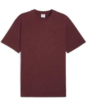 PUMA Essentials Elevated Relaxed Wash T-Shirt XS - Lila