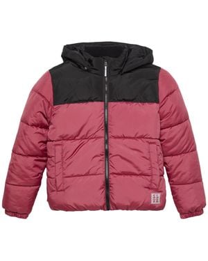 S.oliver Steppjacke mit Fleecefutter und abnehmbarer Kapuze pink L - Rot