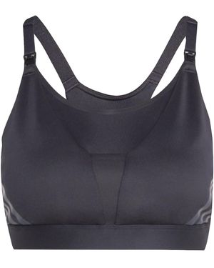 adidas Powerimpact Luxe Maternity Medium Impact Sports Bra L Black - Blue