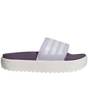 adidas Adilette Platform Slides - White