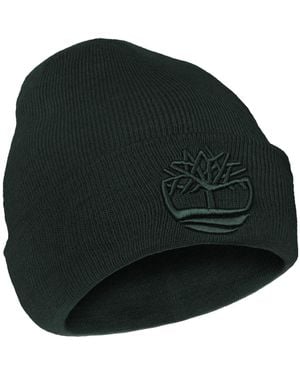 Timberland 's Tonal 3d Embroidery Beanie – Soft Knit Winter - Black