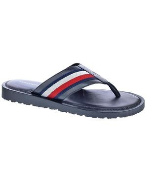 Tommy Hilfiger Flip Flops Toe Sandal Badeschuhe - Blau