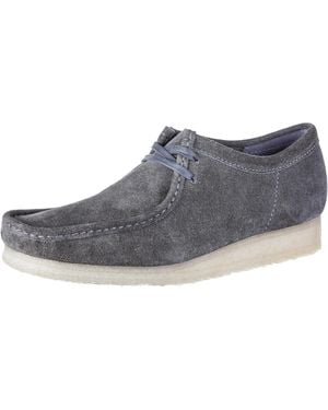 Clarks Wallabee Lace-up Shoes Grey Suede Leather Uk 8.5