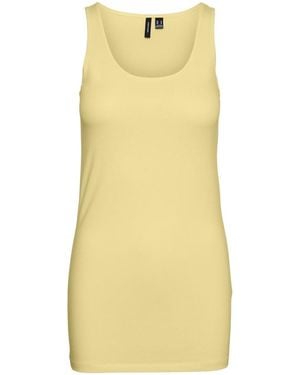 Vero Moda Vmmaxi My Soft Long Tank Top Noos - Yellow