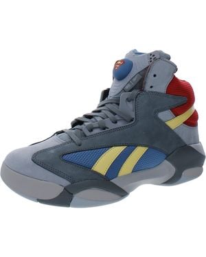Reebok Shaq Attaq -Fitness-Basketballschuhe aus Wildleder - Blau