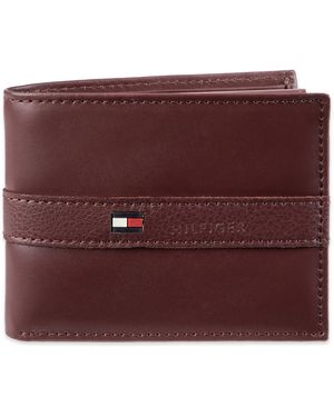 Tommy Hilfiger Geldbörse dünn schlank lässig faltbar 6 Kreditkartenfächer herausnehmbares Ausweisfenster - Mehrfarbig
