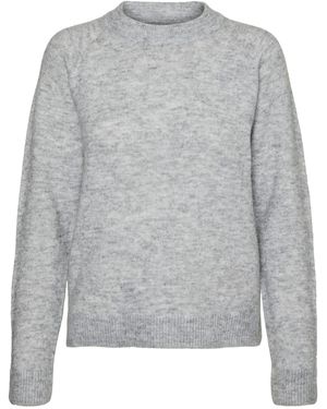 Vero Moda Vmfiluca LS O-Neck Pullover Ga Noos Maglione - Grigio