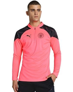 PUMA Mcfc Training 1/4 Zip Top Jersey - Pink