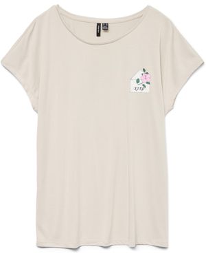 Vero Moda Vmleonora AVA Ss Top Box JRS Ga - Weiß