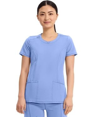 CHEROKEE Infinity Scrubs For Round Neck Scrub Top With 3 Pockets & 360° Stretch 2624a - Blue