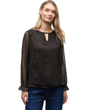 Street One Damen Tunika Leo - Chiffon Bluse Mit Leo-Print