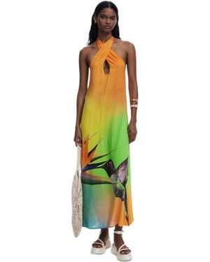 Desigual Swim_colibr¡ Jurk - Groen