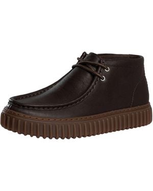 Clarks Torhill Hi Leather Boots - Brown