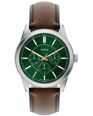 Fossil Orologio Analogico al Quarzo Uomo con Cinturino in Pelle FS6137 - Verde