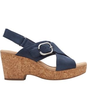 Clarks Giselle Sea Keilsandale - Blau