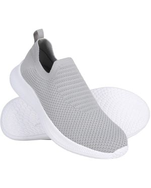Mountain Warehouse Glade Chaussures confortables à enfiler pour femme – Chaussures légères à enfiler avec dessus en maille – - Blanc